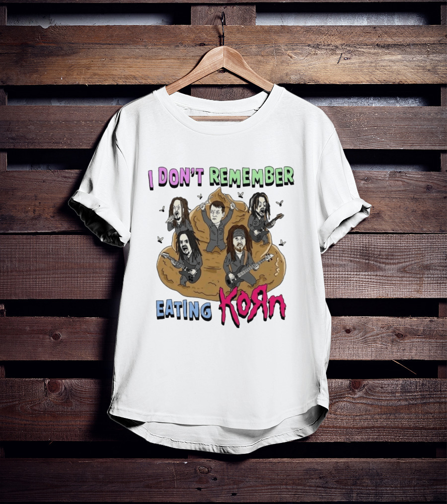 I Don't Remember Eating KoRn Band Parody Cartoon Characters T-Shirt