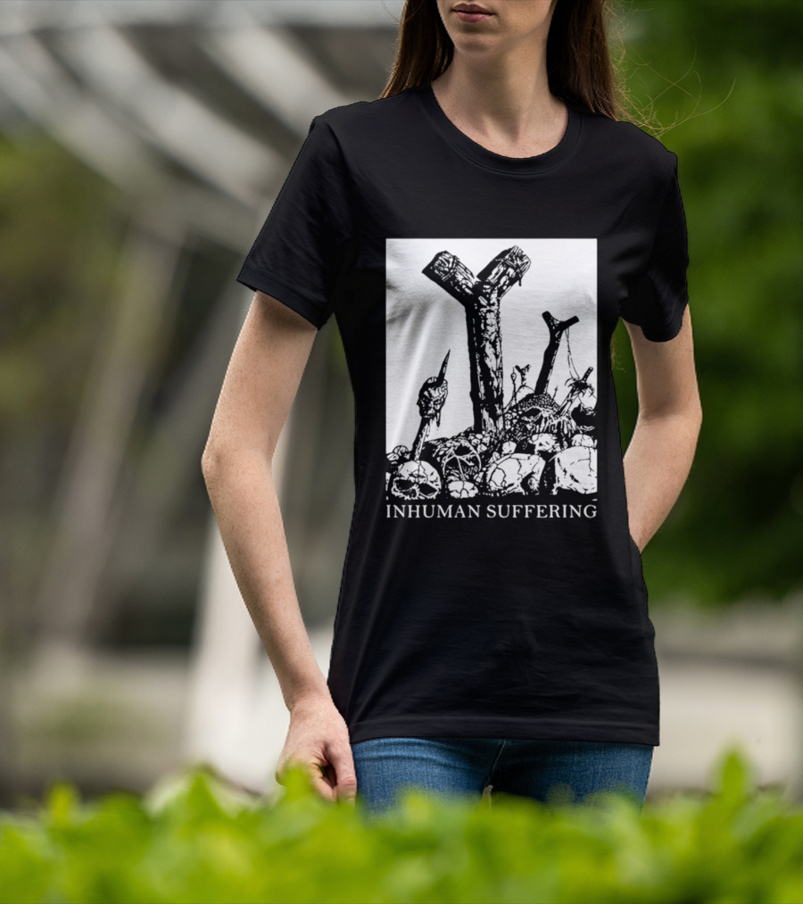 Death Metal Black Metal Extreme Metal Gothic Inhuman Suffering Skulls Swords T-Shirt
