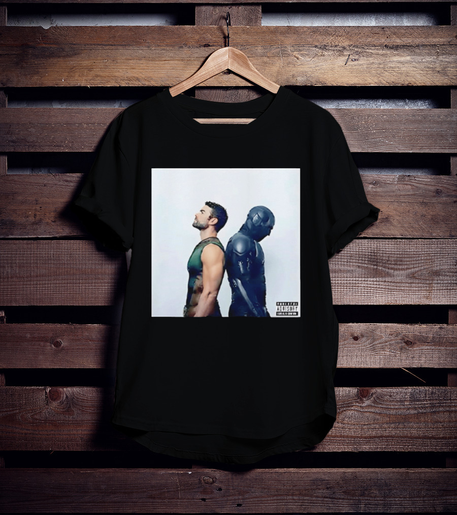 The Deep And Black Noir The Boys Parental Advisory Iconic Character Duo T-Shirt