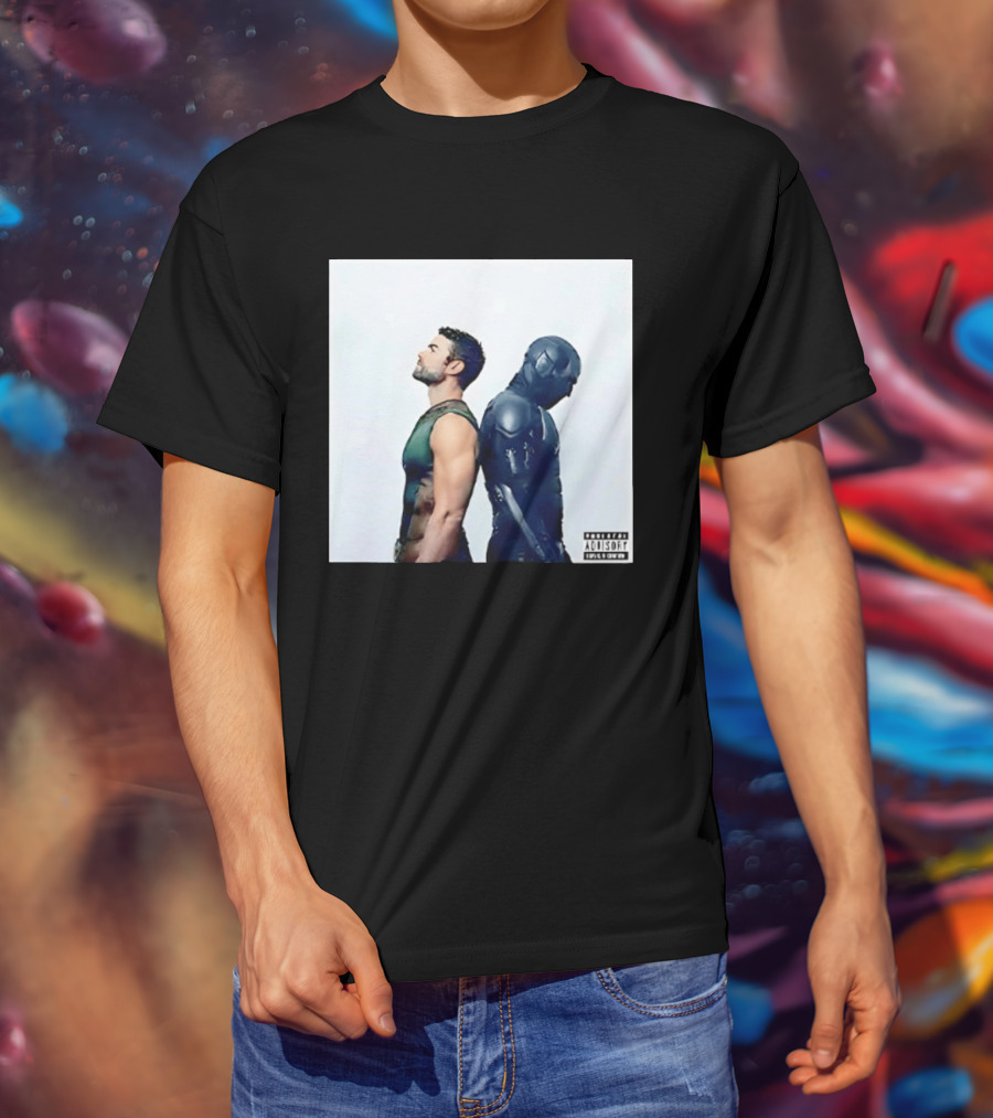 The Deep And Black Noir The Boys Parental Advisory Iconic Character Duo T-Shirt