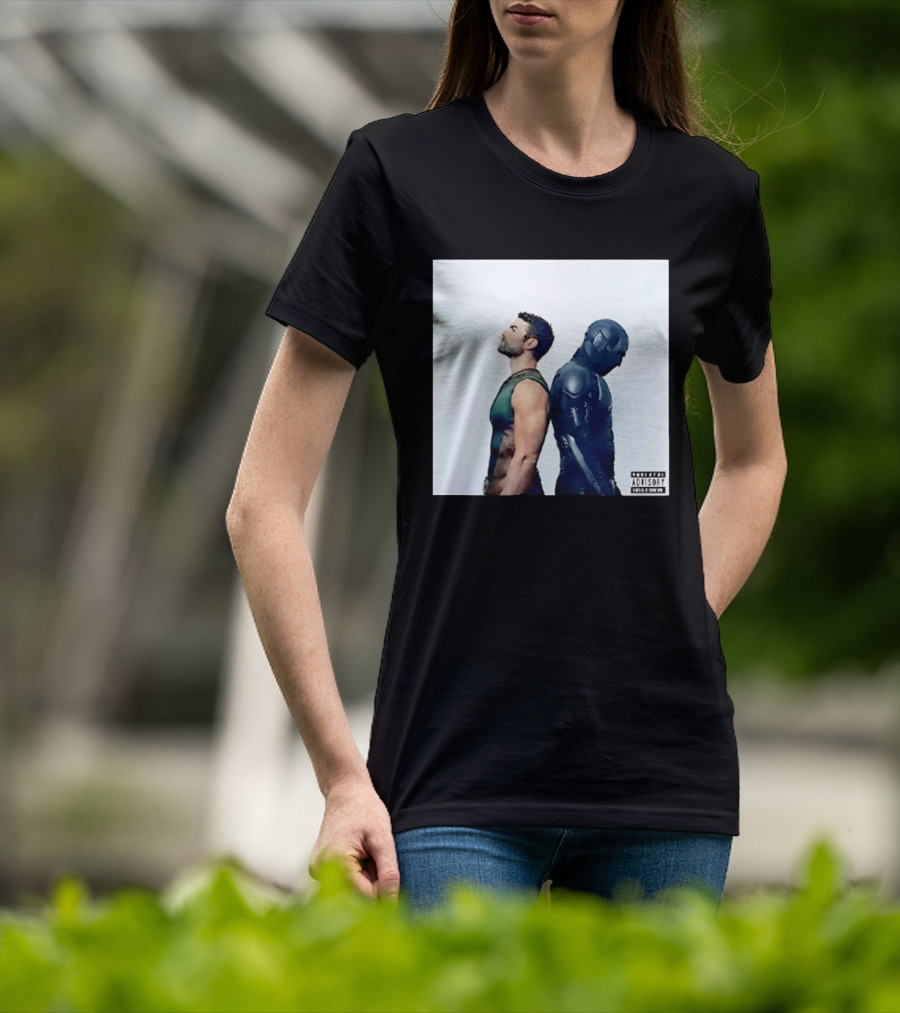 The Deep And Black Noir The Boys Parental Advisory Iconic Character Duo T-Shirt