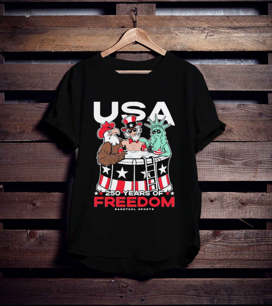 USA 250 Years Of Freedom Barstool Sports Uncle Sam And Friends T-Shirt
