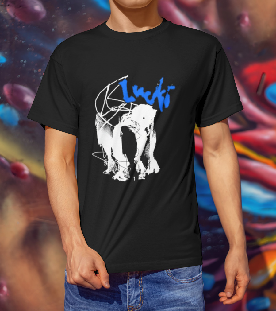 Lucki Alt Heavy Metal Style White Abstract T-Shirt
