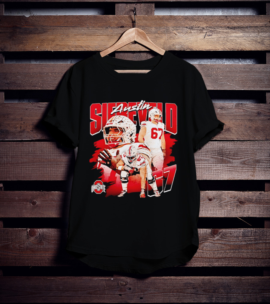 Austin Siereveld 67 Ohio State Buckeyes Football Player T-Shirt