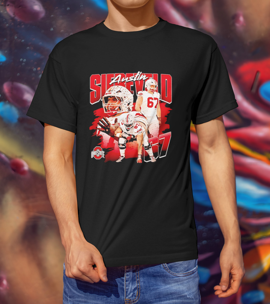 Austin Siereveld 67 Ohio State Buckeyes Football Player T-Shirt