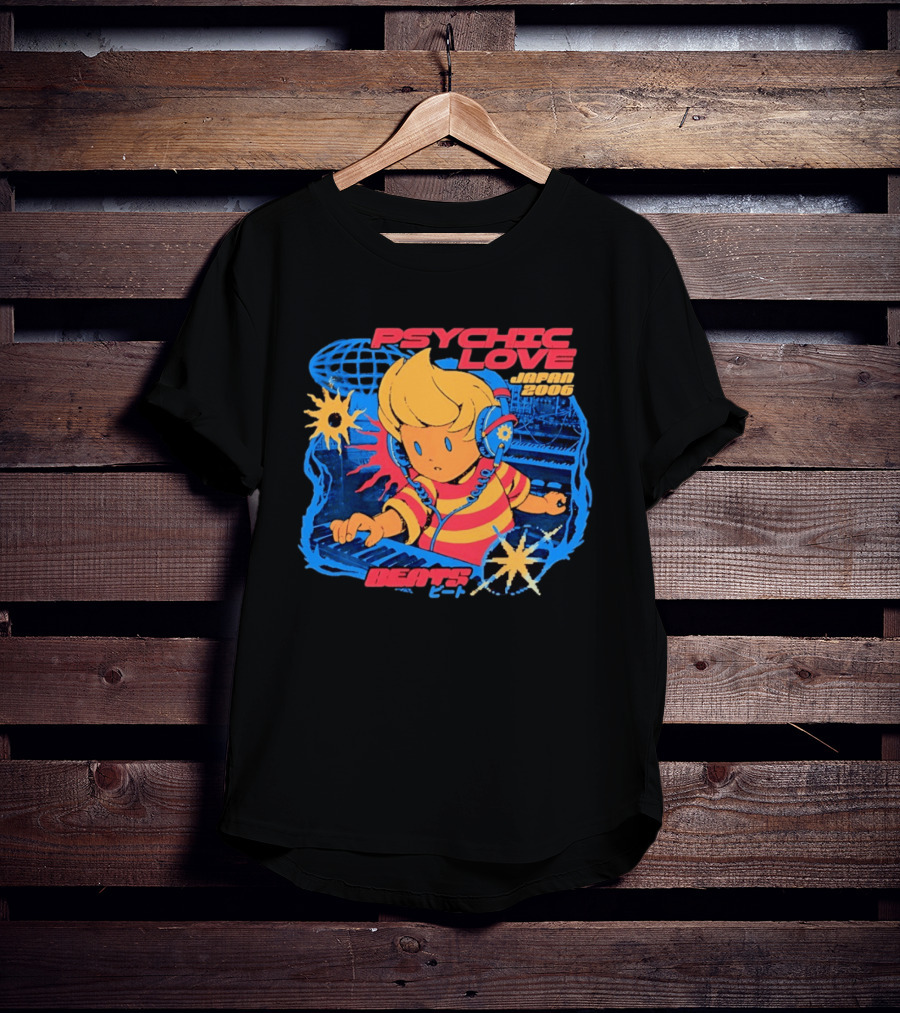 Psychic Love Japan 2006 Beats Retro Gaming Vibe T-Shirt