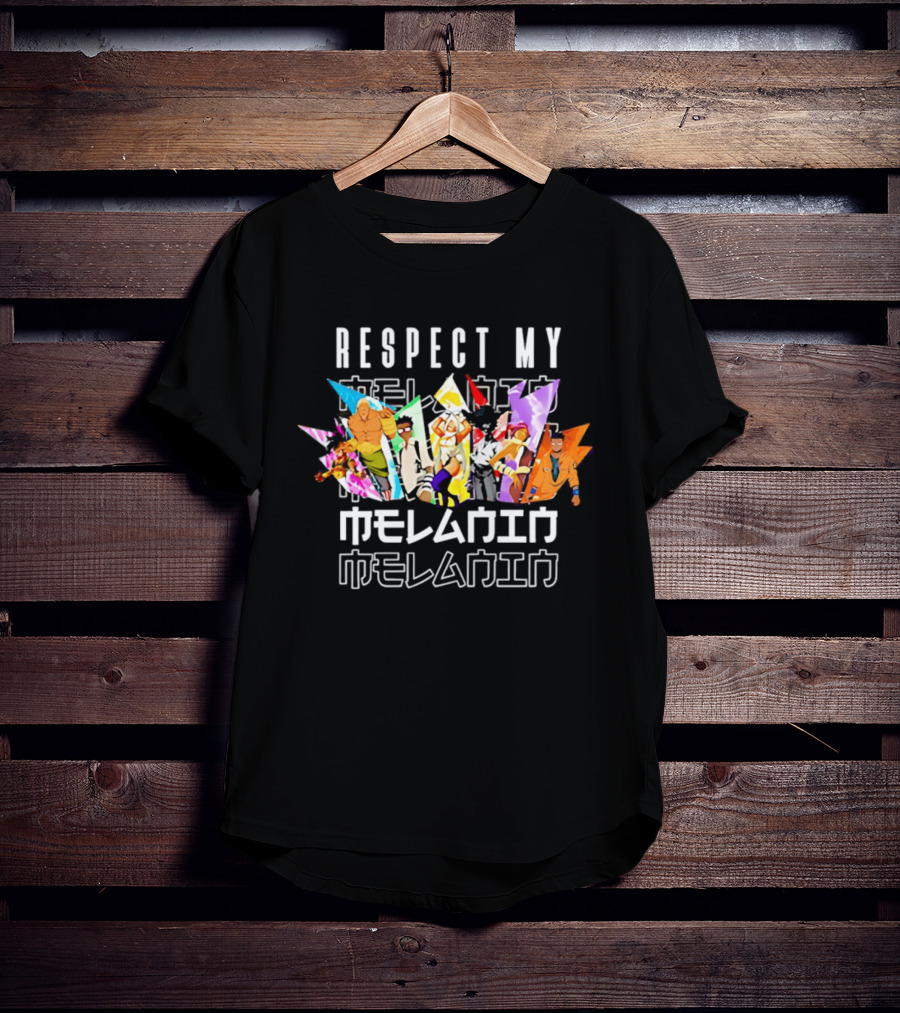 Respect My Melanin Anime Diverse Characters Ensemble T-Shirt