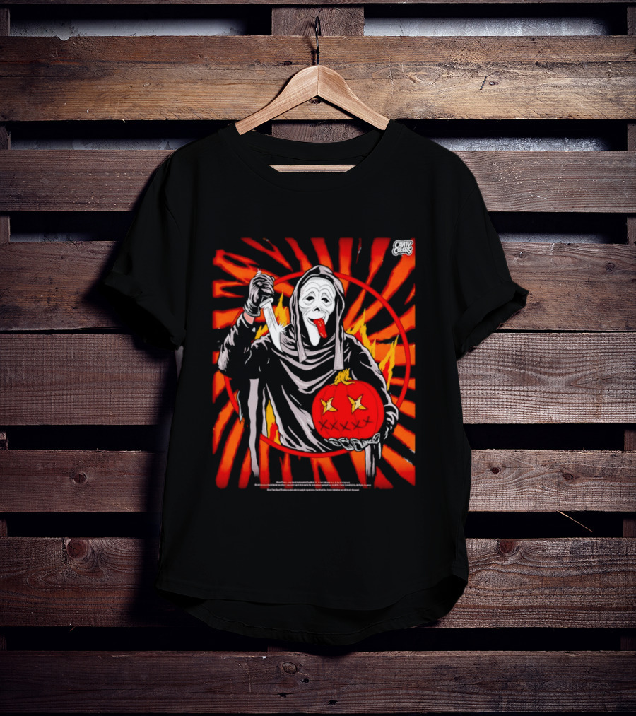 Ghost Face Creepy Carver Halloween Spoof T-Shirt