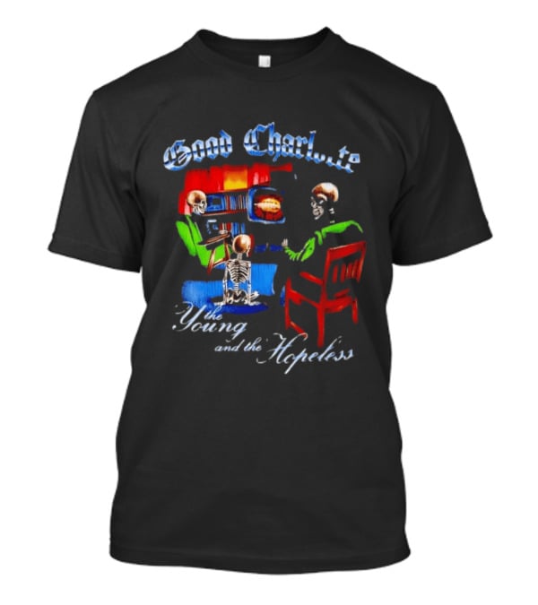 Good Charlotte Young And The Hopeless Album Cover Skeleton T-Shirt