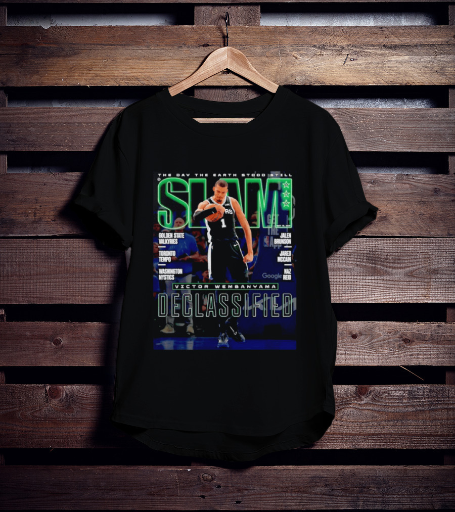 SLAM The Day The Earth Stood Still Victor Wembanyama Declassified San Antonio Spurs T-Shirt