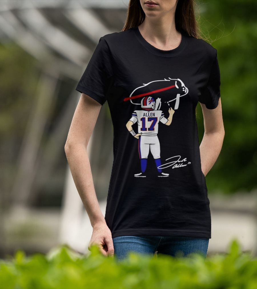 Josh Allen Buffalo Bills Number 17 Prepping For The Season T-Shirt