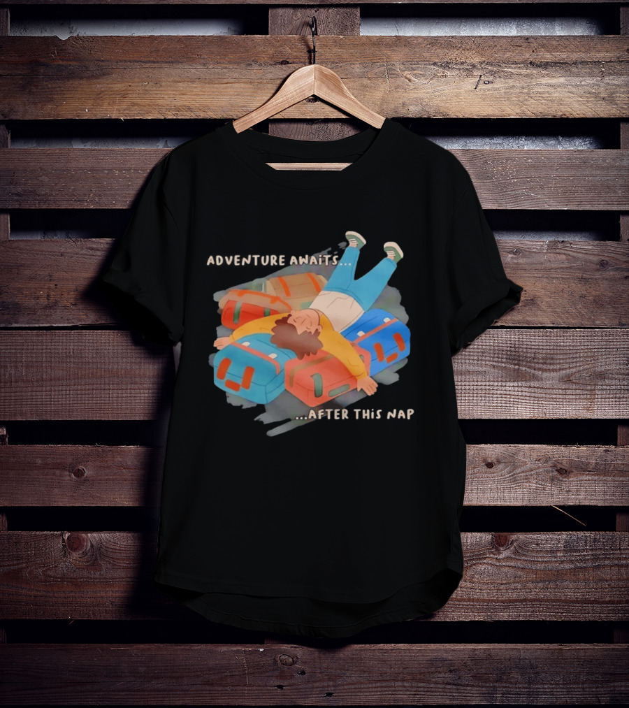 Adventure Awaits After This Nap On Suitcases Traveler T-Shirt