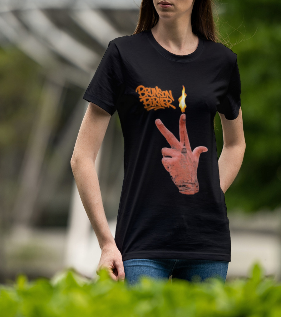 Brunson Burner Flame Hand New York Knicks Jalen Brunson T-Shirt
