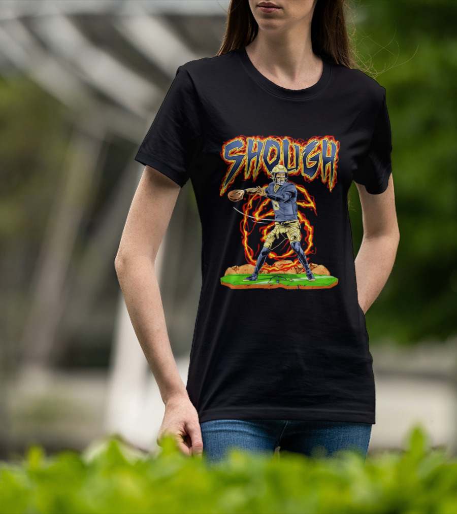 New Orleans Saints Tyler Shough Hand Drawn Quarterback Action T-Shirt
