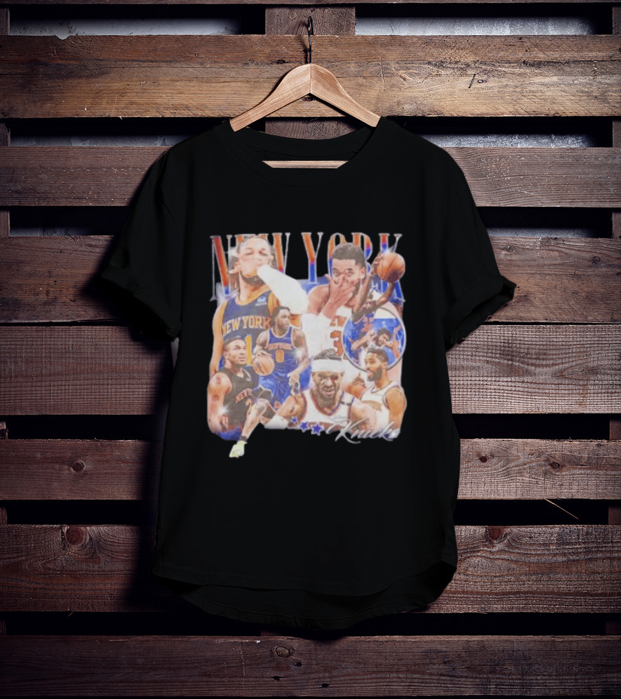 New York Knicks Jalen Brunson NBA Stars Collage T-Shirt