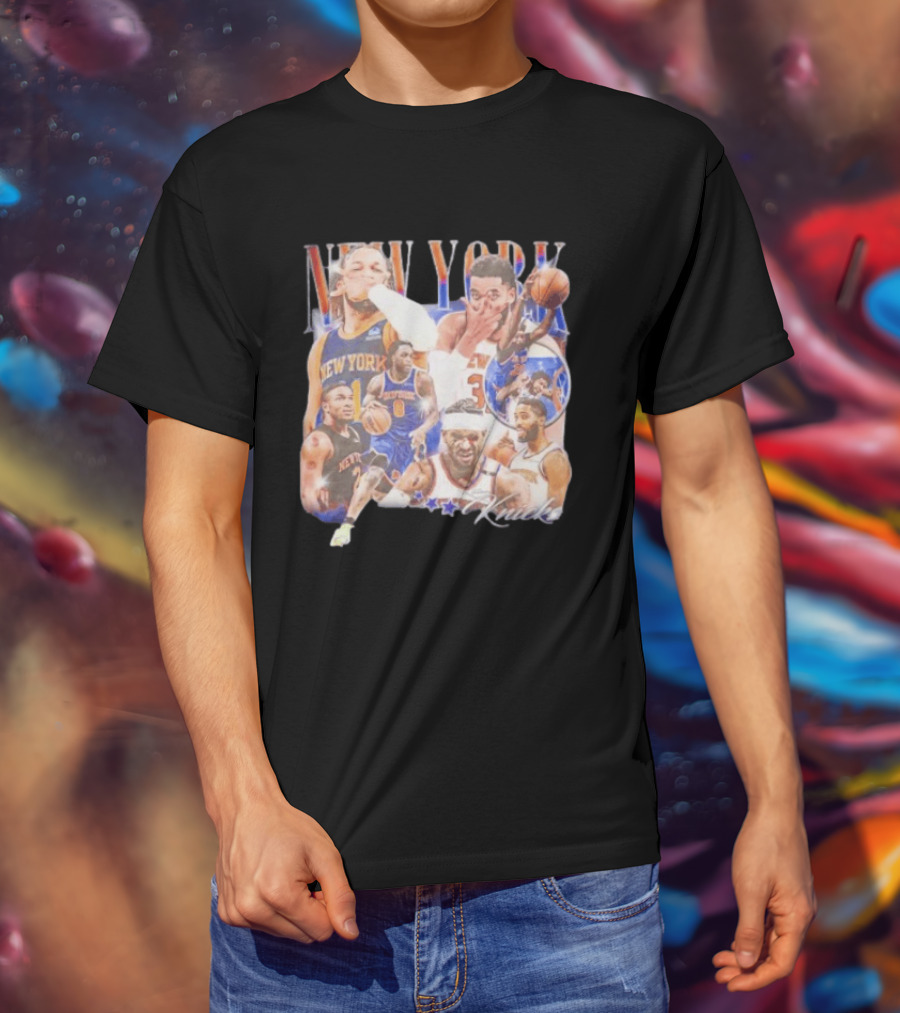 New York Knicks Jalen Brunson NBA Stars Collage T-Shirt