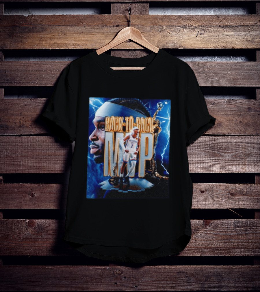 Shai Gilgeous Alexander Oklahoma City Back To Back MVP NBA Thunder T-Shirt