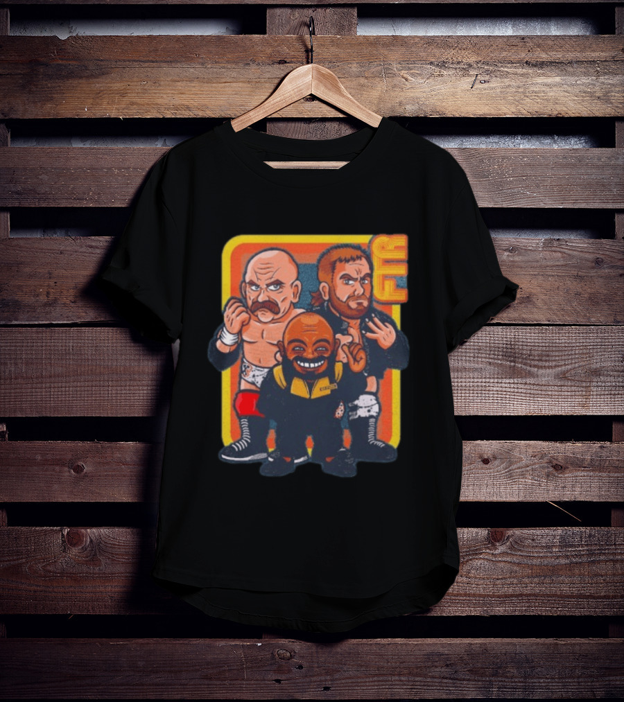 FTR And Stokely Hathaway Cartoon Characters Wrestlers T-Shirt