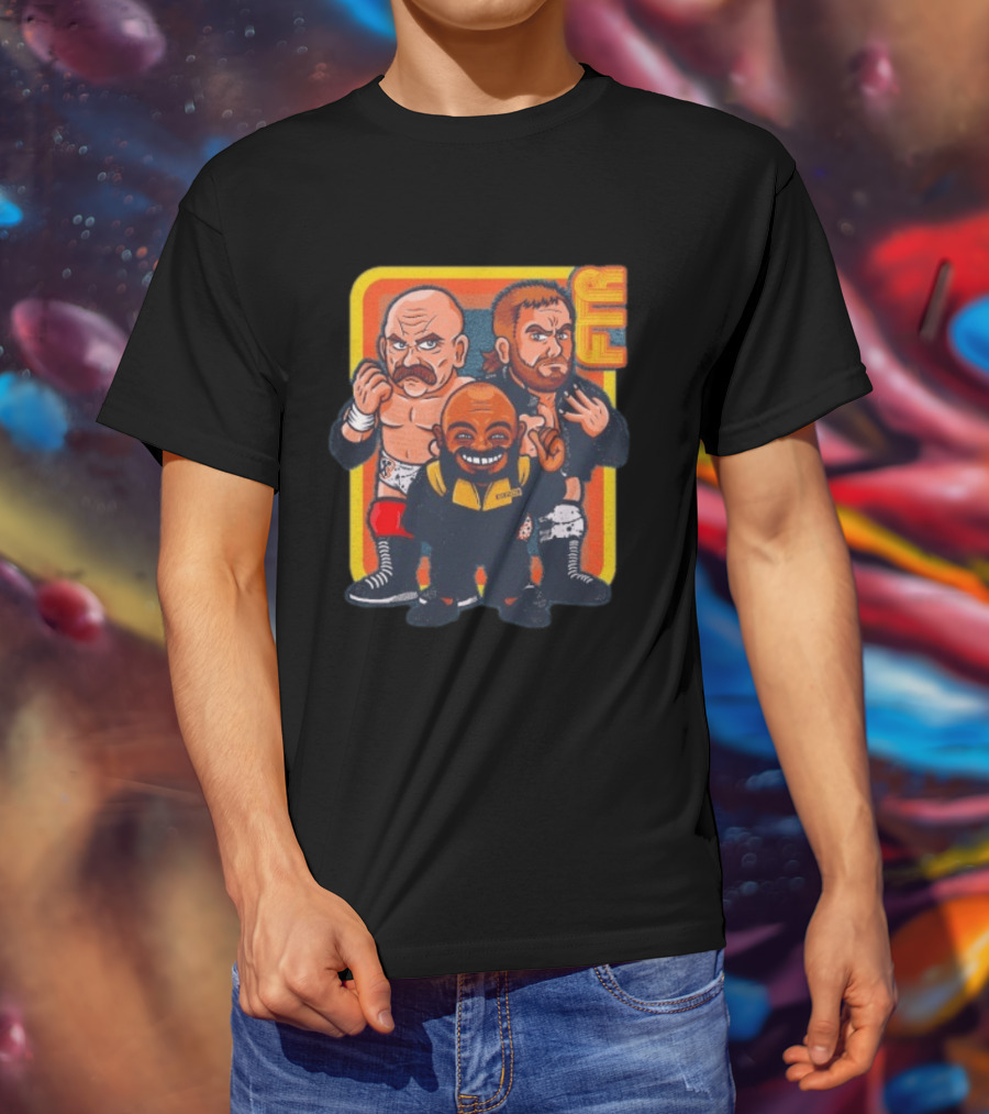 FTR And Stokely Hathaway Cartoon Characters Wrestlers T-Shirt