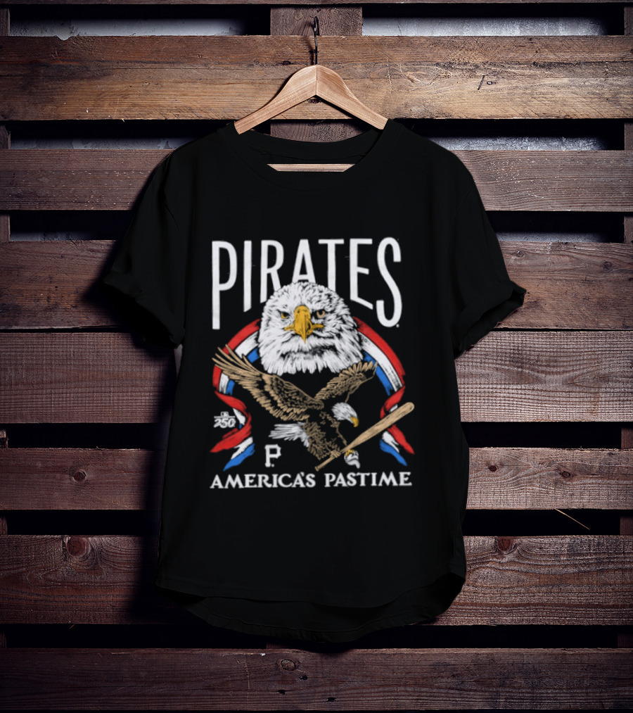 Pittsburgh Pirates America's Pastime Bald Eagle Celebration 250th Anniversary T-Shirt