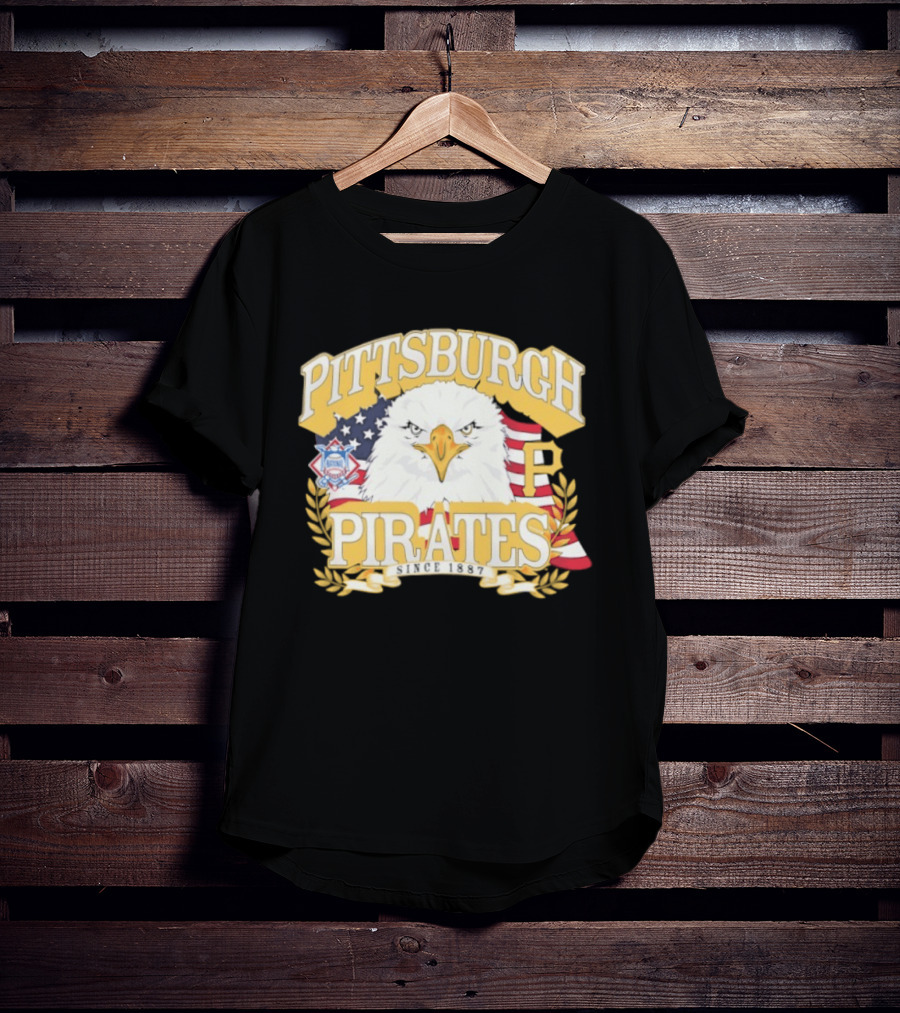 Pittsburgh Pirates National League Eagle America's 250th Anniversary Celebration T-Shirt