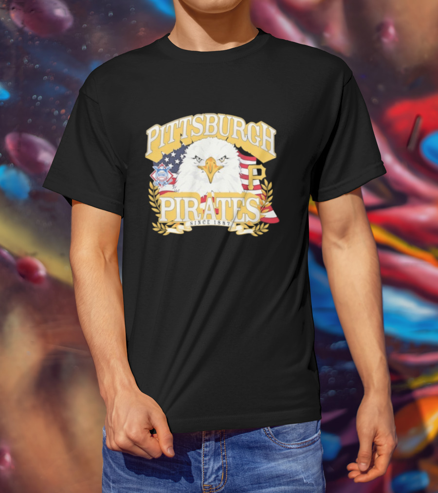 Pittsburgh Pirates National League Eagle America's 250th Anniversary Celebration T-Shirt