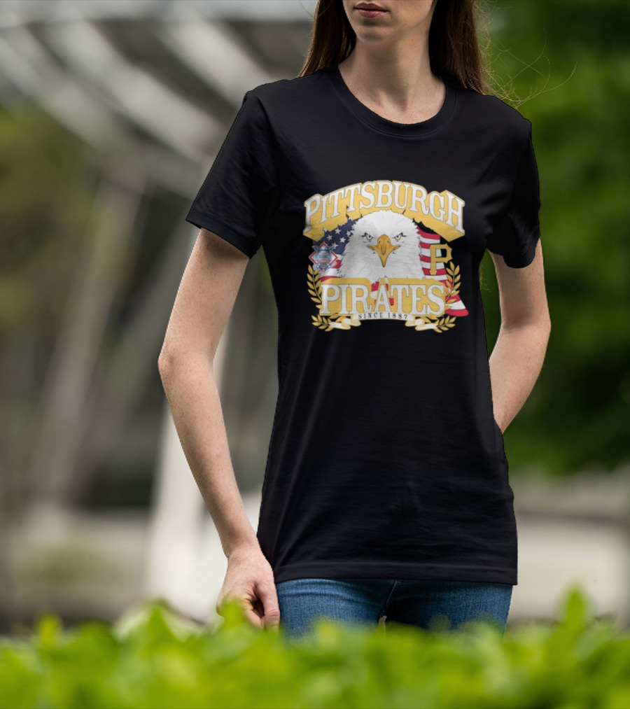 Pittsburgh Pirates National League Eagle America's 250th Anniversary Celebration T-Shirt