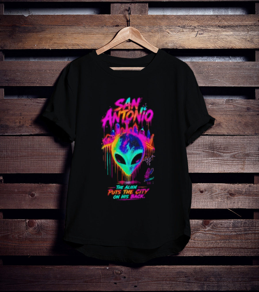 San Antonio Victor Wembanyama Alien Puts The City On His Back T-Shirt