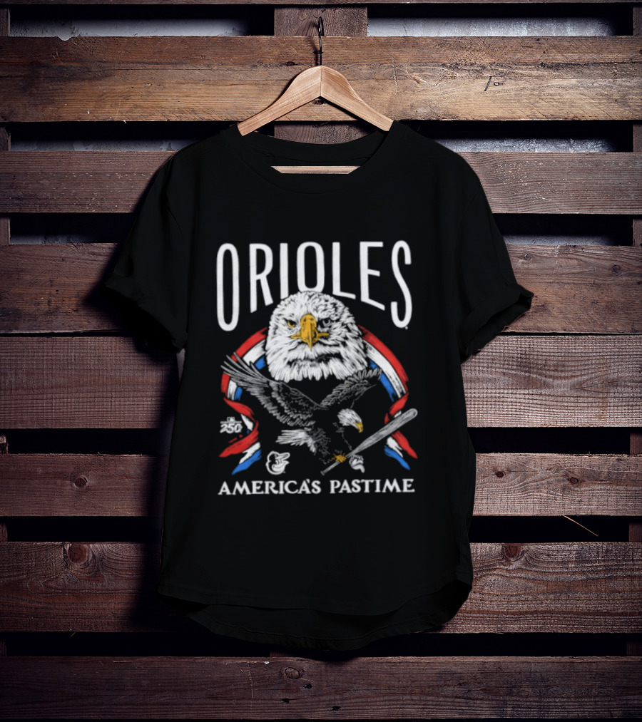 Orioles America's Pastime Bald Eagle Celebration 250th Anniversary T-Shirt