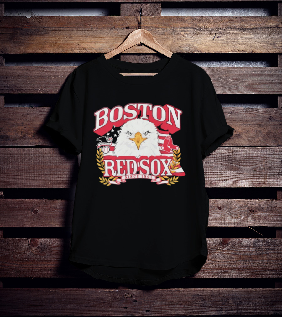 Boston Red Sox American League Eagle Patriotic Celebration Since 1901 T-Shirt