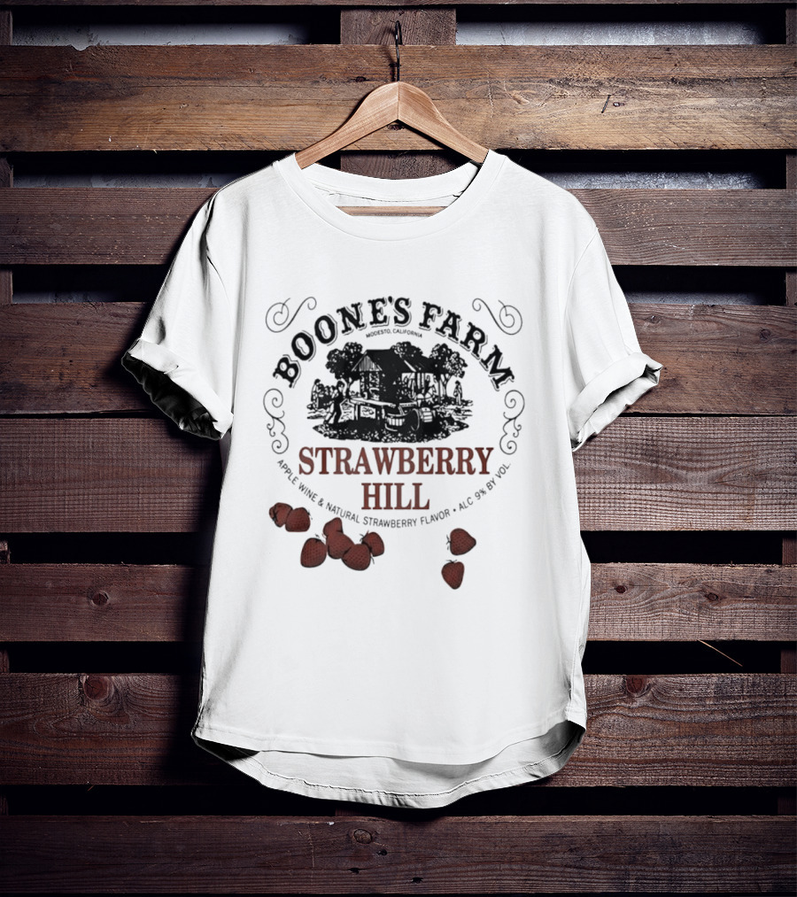 Boone's Farm Strawberry Hill Apple Wine Natural Strawberry Flavor Alc 9% By Vol T-Shirt