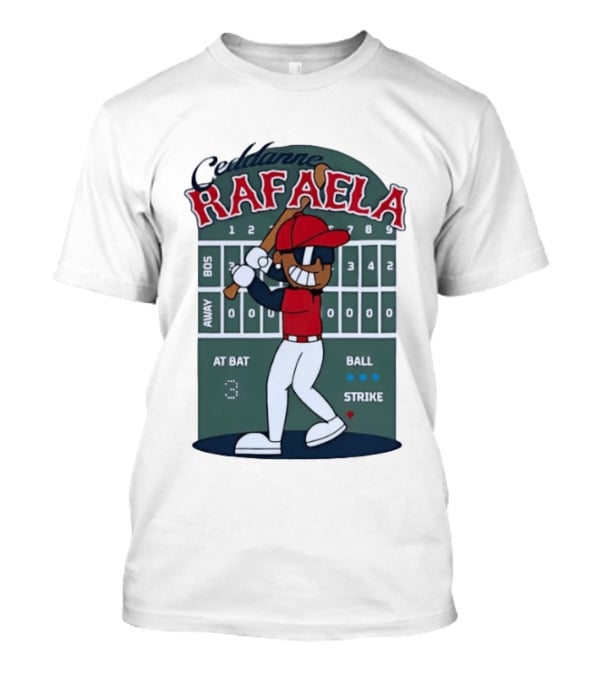 Ceddanne Rafaela Boston Red Sox MLB At Bat Scoreboard T-Shirt