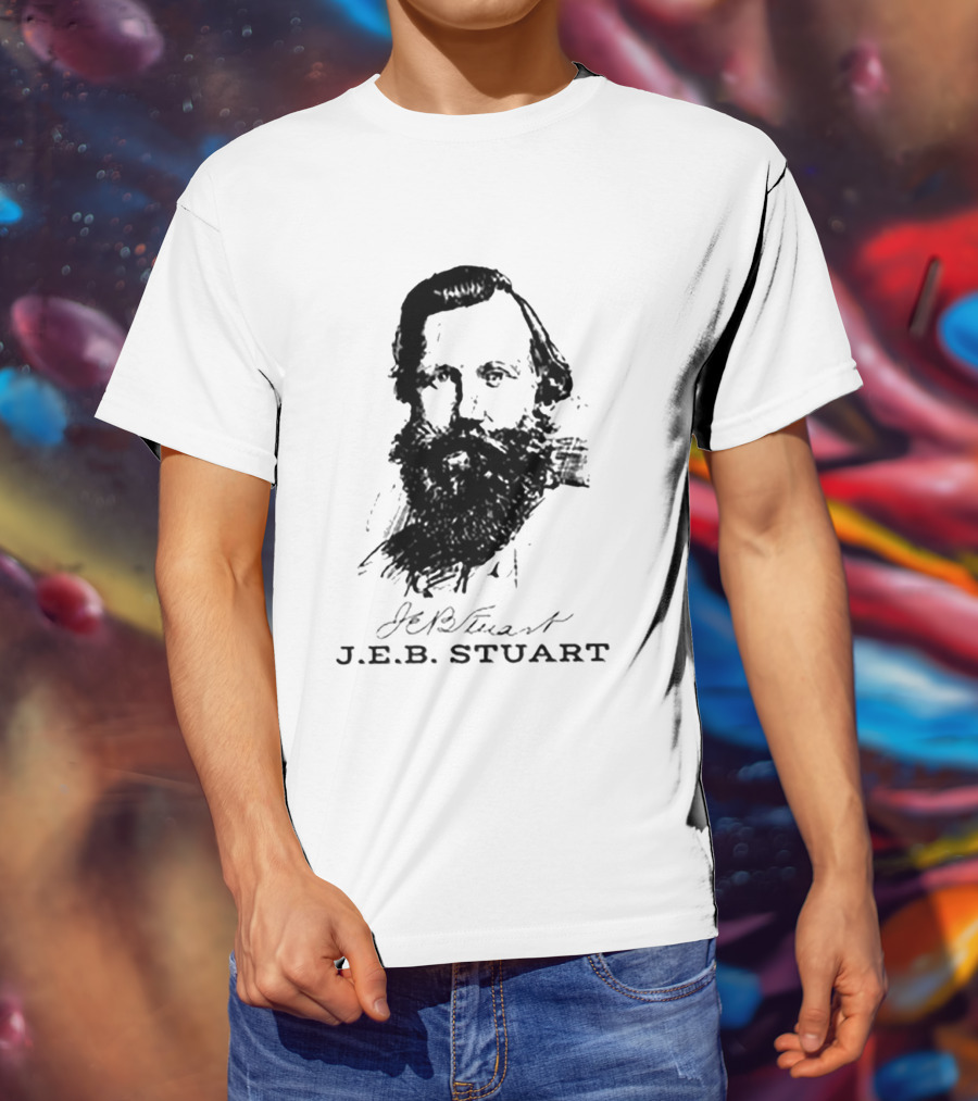 General J.E.B. Stuart Portrait Signature T-Shirt