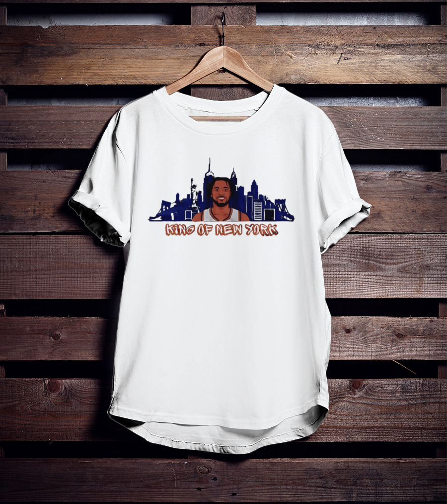 Jalen Brunson King Of New York Knicks Skyline NBA T-Shirt