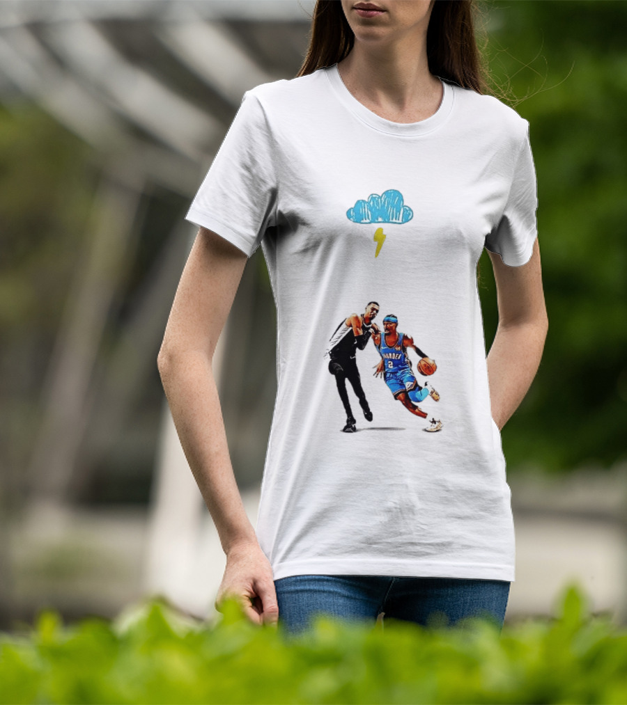 Shai Gilgeous Alexander Oklahoma City Thunder Keldon Johnson San Antonio Spurs Basketball Matchup T-Shirt