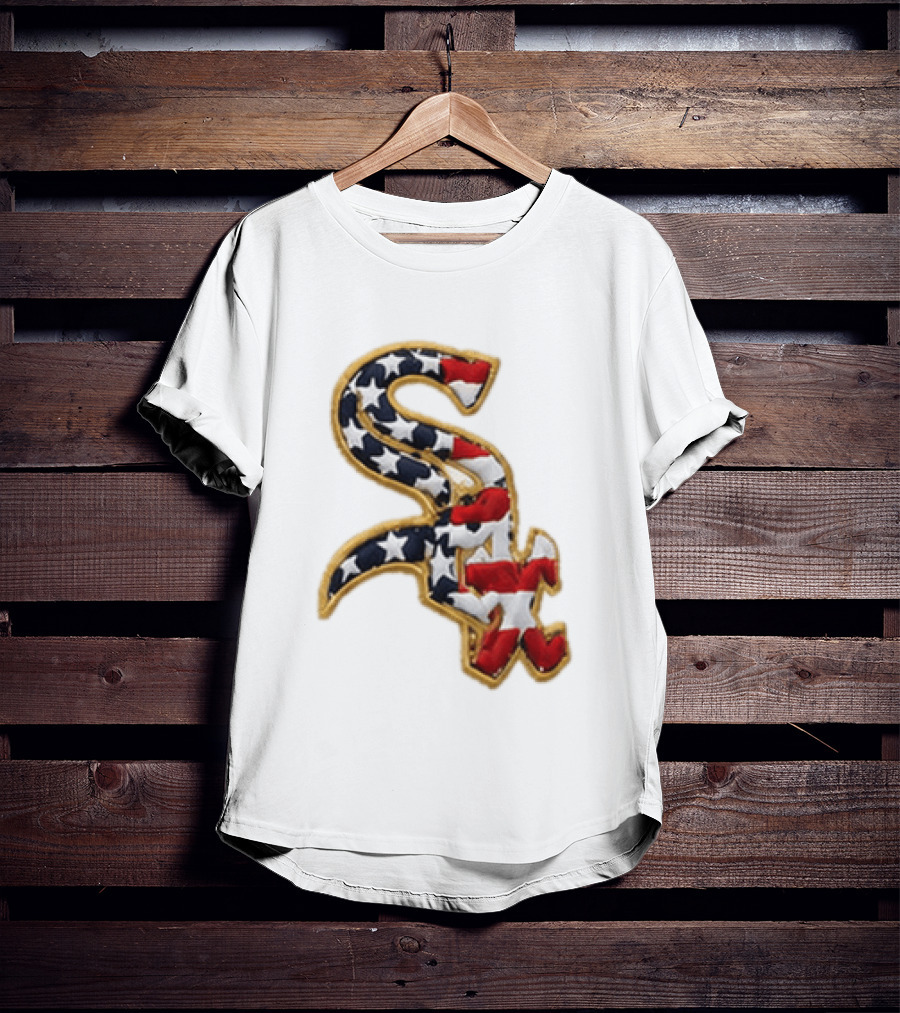 America 250th Anniversary White Sox Hat Patriotic Stars And Stripes T-Shirt