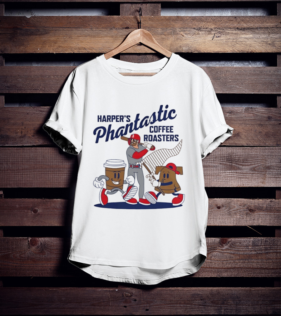 Bryce Harper Philadelphia Phillies MLB Harpers Phantastic Coffee Roasters Baseball T-Shirt