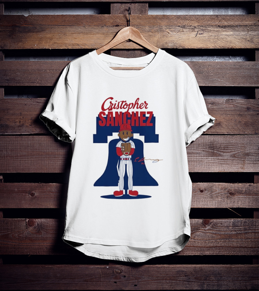 Cristopher Sanchez Philadelphia Phillies MLB Player Number 61 T-Shirt