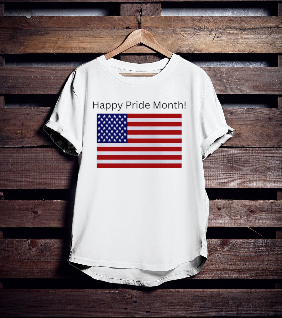 Happy Pride Month USA Flag Celebration T-Shirt