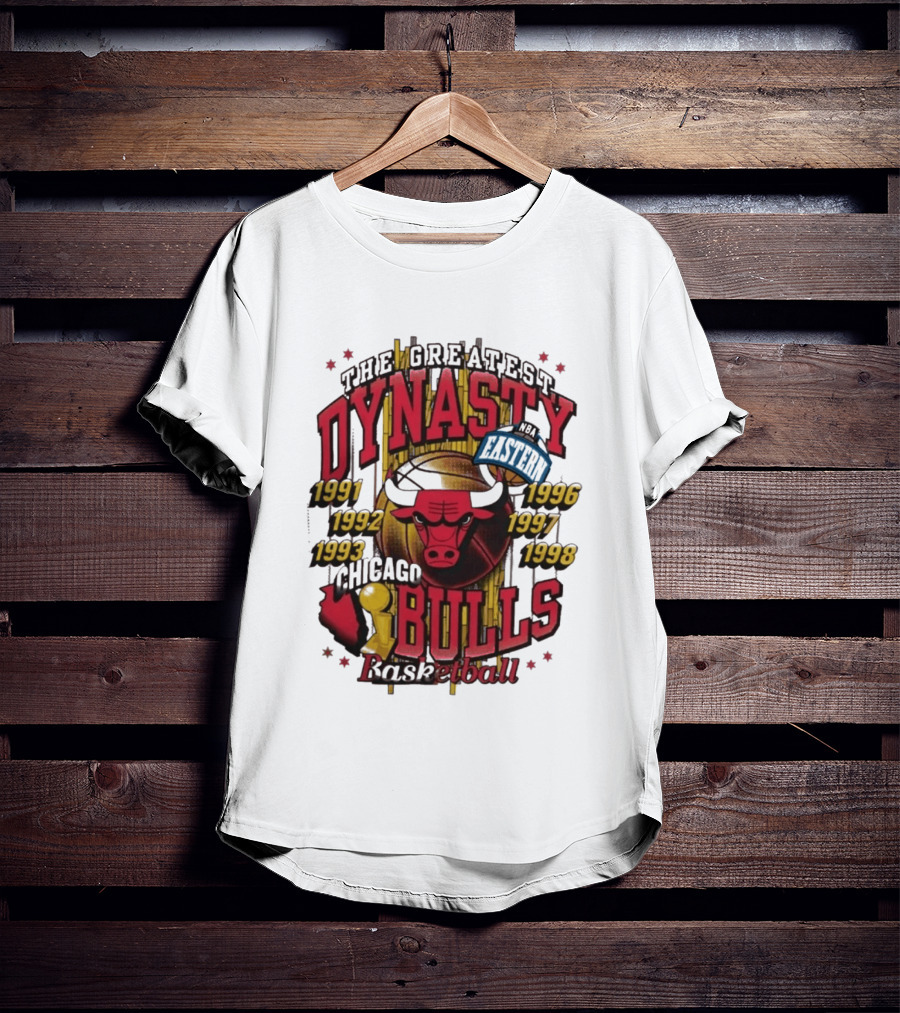 The Greatest Dynasty Chicago Bulls Basketball 1991 1998 NBA Eastern Champs T-Shirt