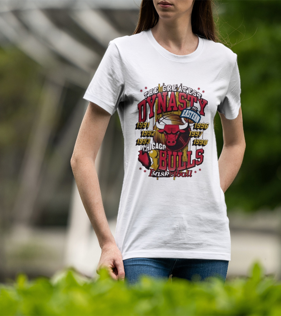 The Greatest Dynasty Chicago Bulls Basketball 1991 1998 NBA Eastern Champs T-Shirt