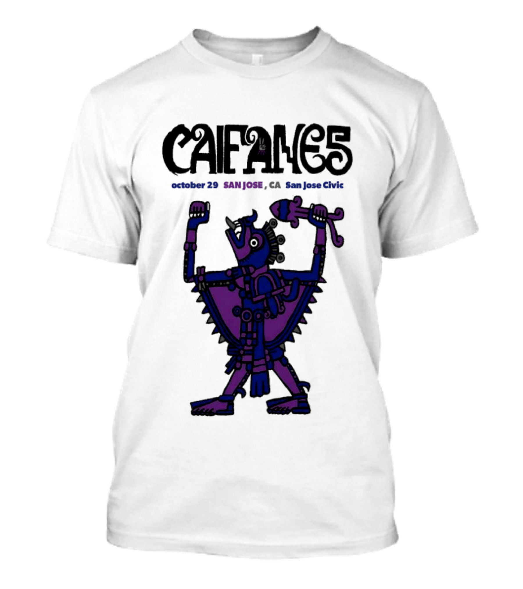 Caifanes October 29 2026 San Jose CA Concert T-Shirt
