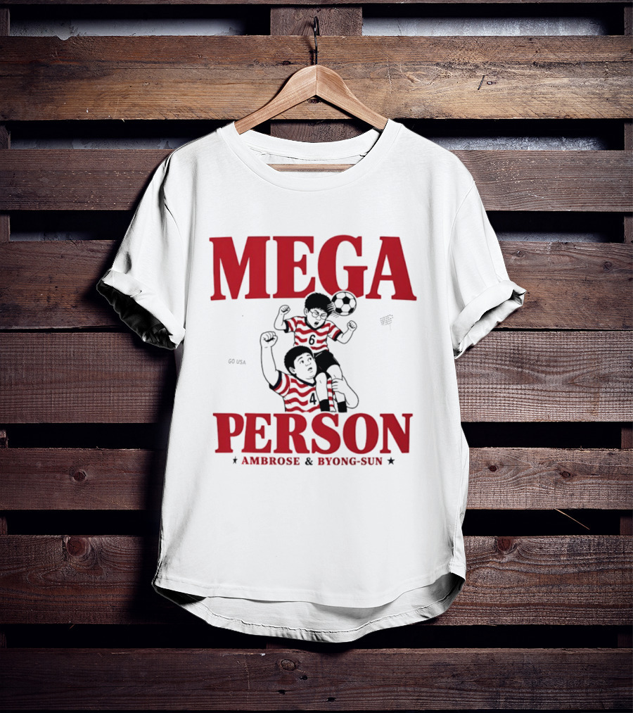 Mega Person Go USA Ambrose Byong Sun Soccer Duo T-Shirt