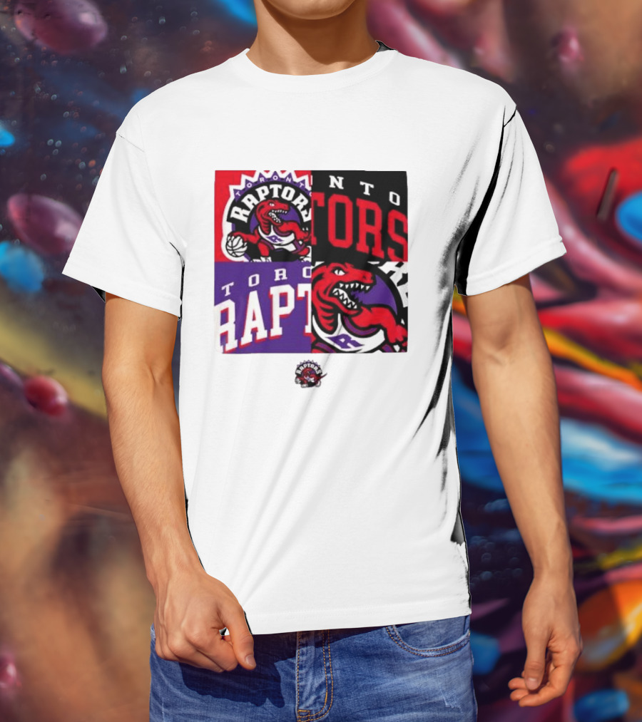 Toronto Raptors NBA Block Team Logo Graphic Raptors Basketball T-Shirt