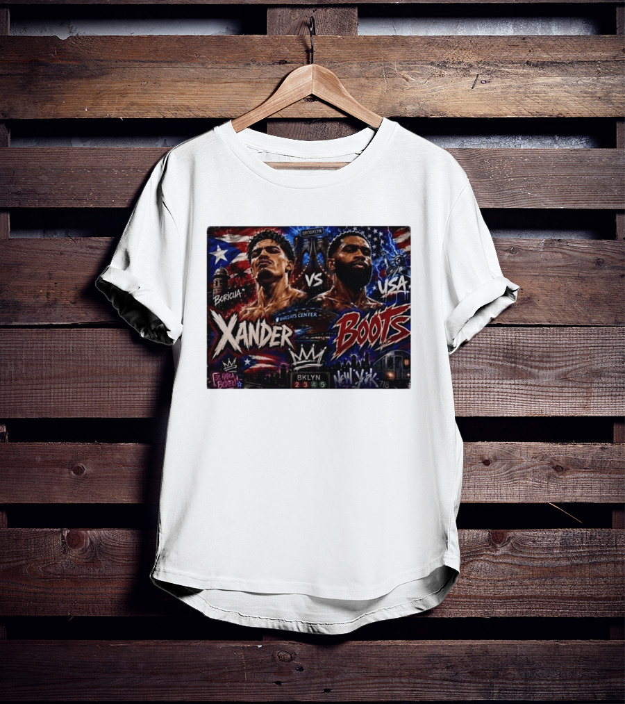Xander Boots Boricua Vs USA Barclays Center Brooklyn NYC 718 T-Shirt
