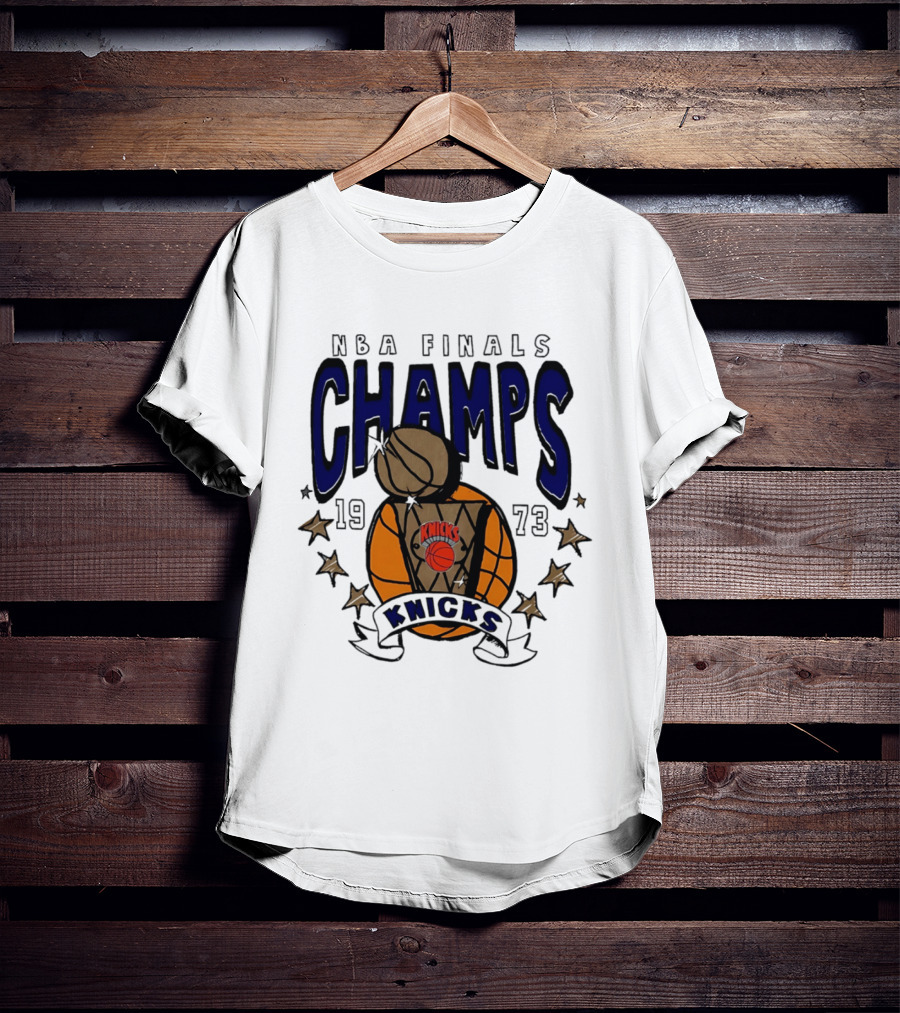 New York Knicks NBA Finals Champs 1973 Basketball Victory T-Shirt