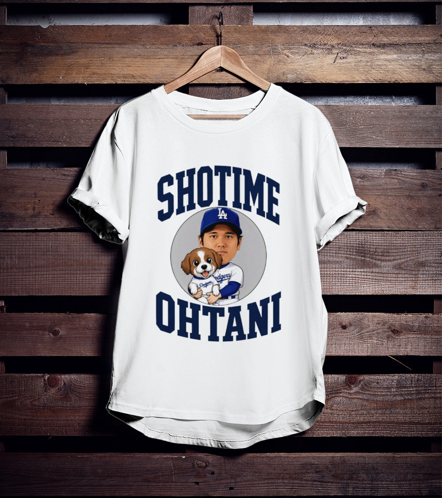 ShoTime Ohtani Los Angeles Dodgers Player With Dog T-Shirt