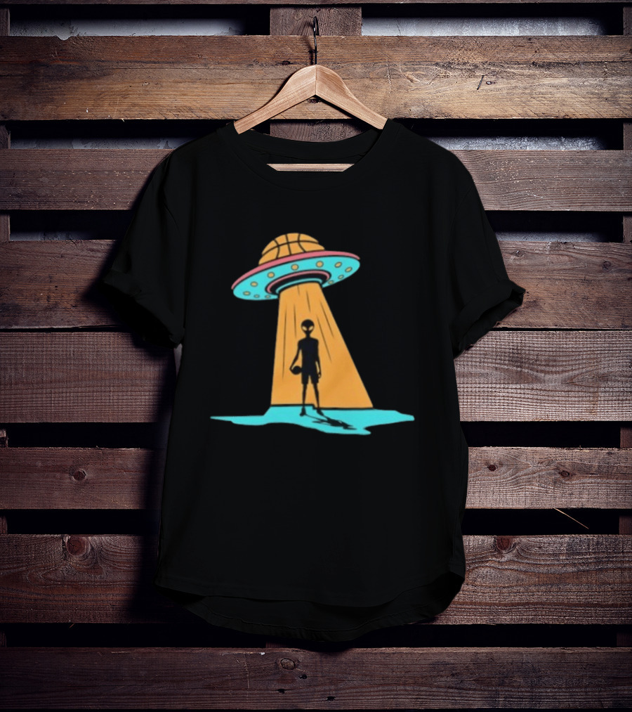 San Antonio Spurs Fiesta Alien Basketball UFO Landing T-Shirt