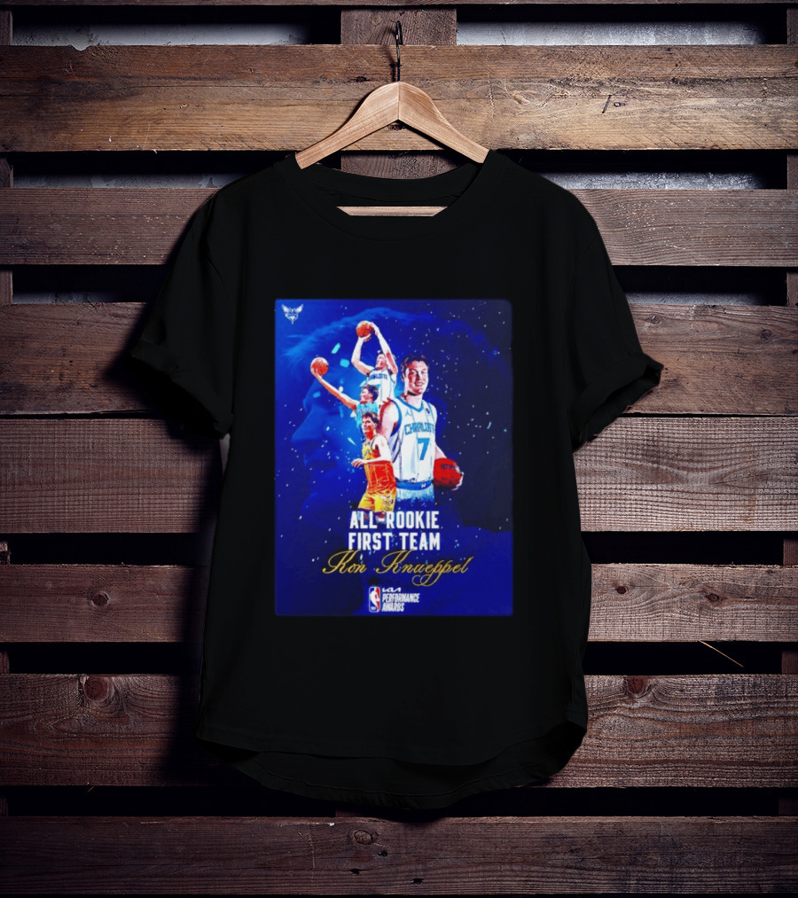 Kon Knueppel Charlotte Hornets All Rookie First Team NBA Performance Awards T-Shirt