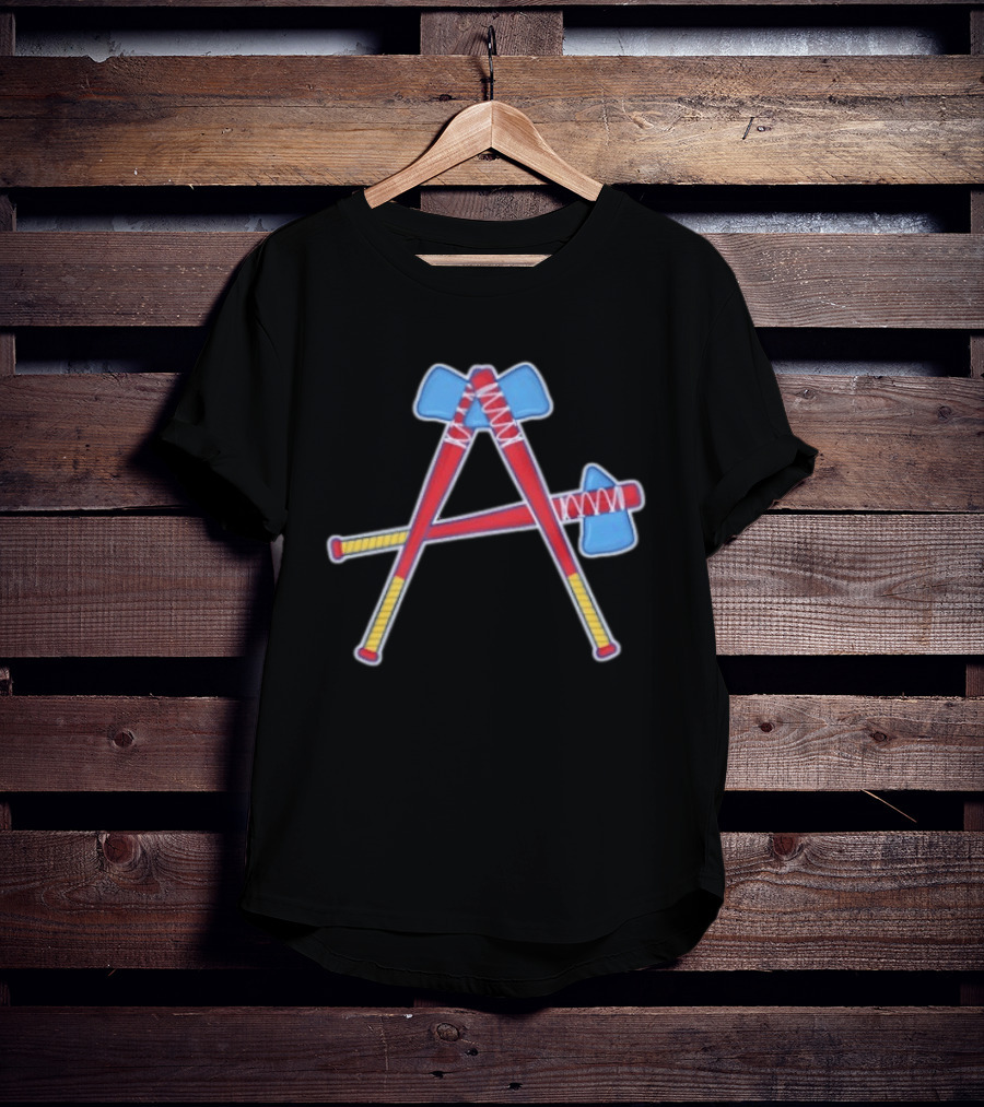 Atlanta Braves Tomahawk A Baseball T-Shirt